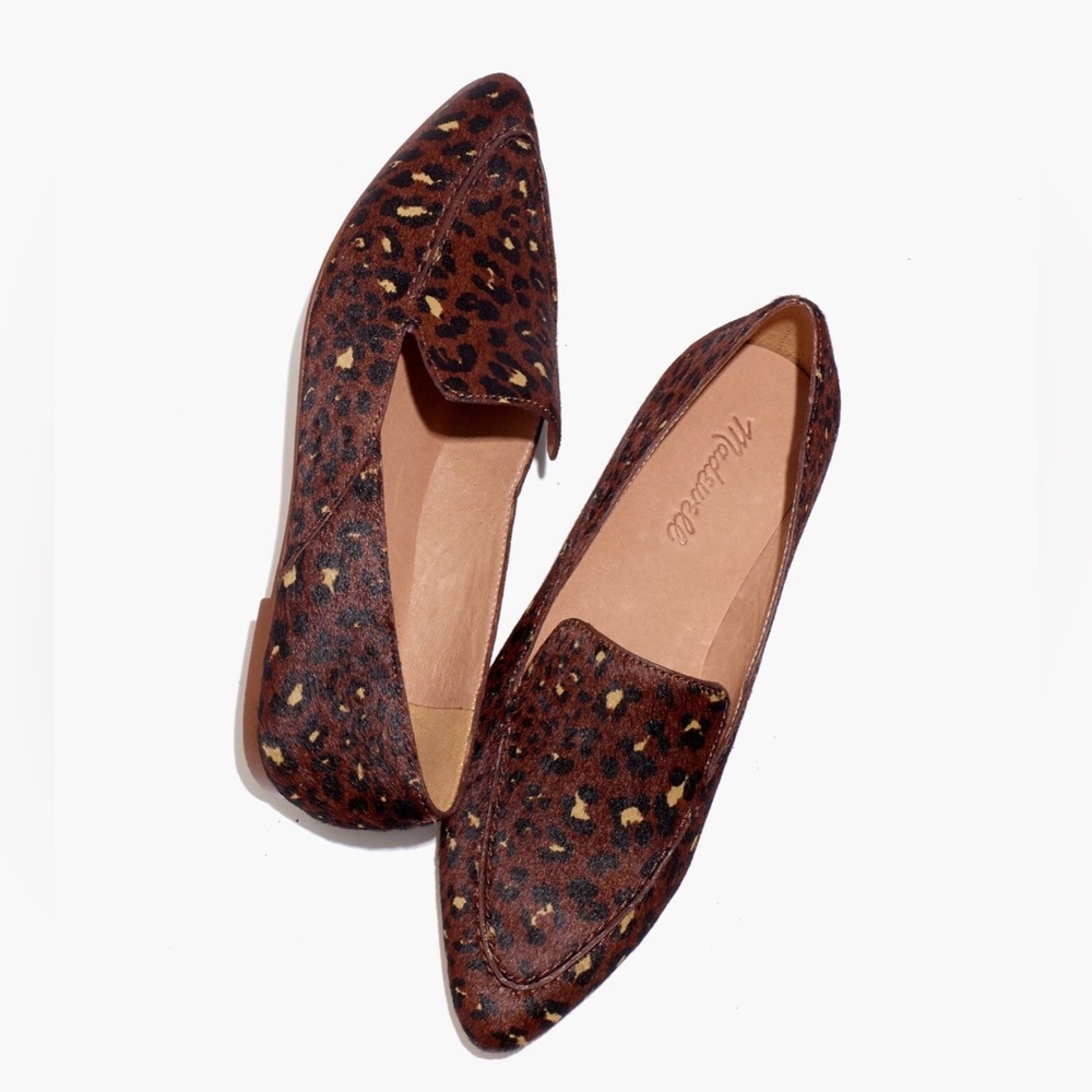 Madewell The Frances Skimmer in Painted Leopard Calf Hair size 7
